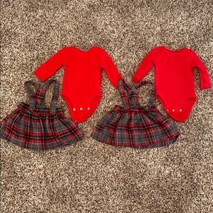 Holiday baby girl jumper outfits